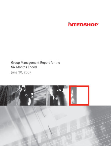 Thumbnail INTERSHOP Communications Half-year Report 2007-h1