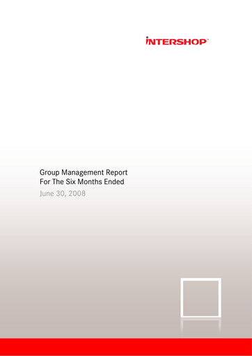 Thumbnail INTERSHOP Communications Half-year Report 2008-h1
