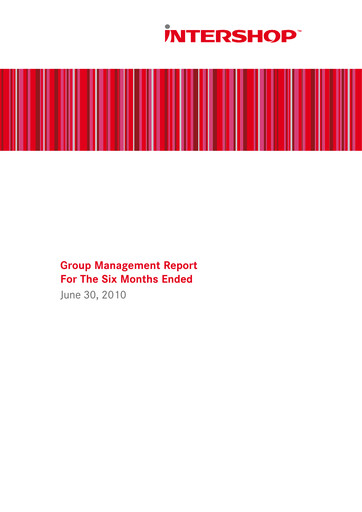 Thumbnail INTERSHOP Communications Half-year Report 2010-h1