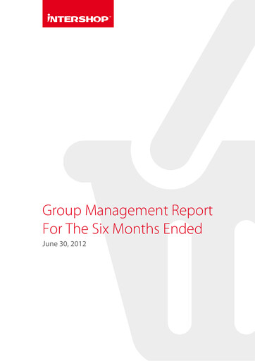 Thumbnail INTERSHOP Communications Half-year Report 2012-h1