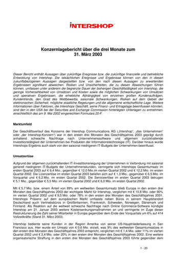 Thumbnail INTERSHOP Communications Quarterly Report 2003-q1