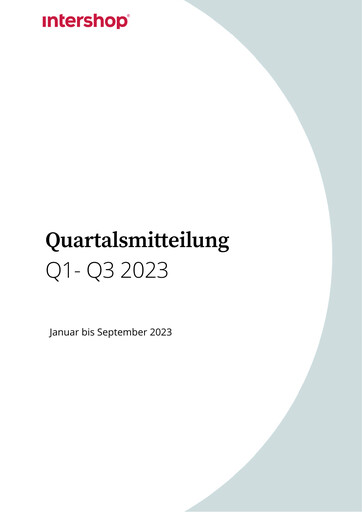 Thumbnail INTERSHOP Communications Quarterly Report 2023-q3