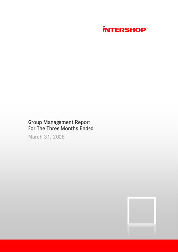 Thumbnail INTERSHOP Communications Quarterly Report 2008-q1
