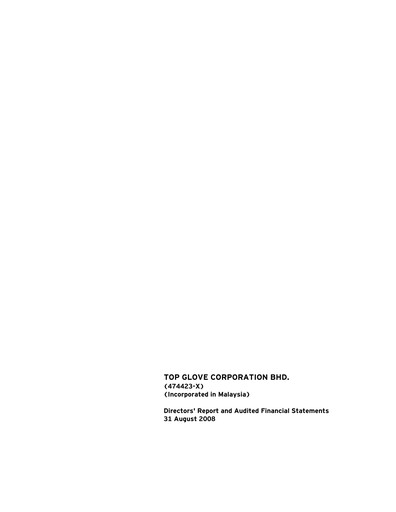 Thumbnail Top Glove Financial Statement 2008