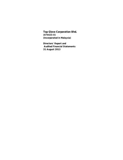 Thumbnail Top Glove Financial Statement 2013
