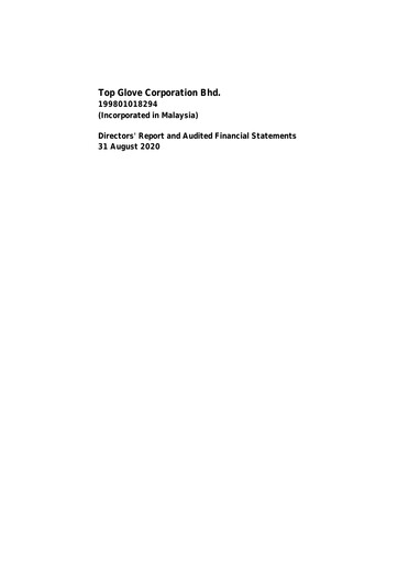 Thumbnail Top Glove Financial Statement 2020