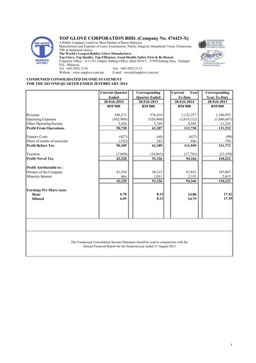 Vorschaubild Top Glove Quartalsbericht 2014-q2