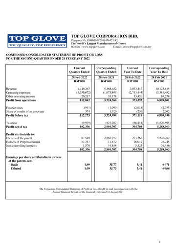 Vorschaubild Top Glove Quartalsbericht 2022-q2