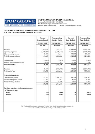 Vorschaubild Top Glove Quartalsbericht 2022-q3