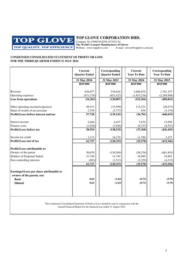Vorschaubild Top Glove Quartalsbericht 2024-q3
