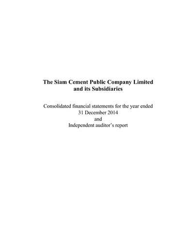 Vorschaubild Siam Cement
 Finanzmitteilung 2014