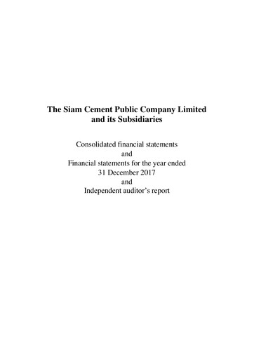 Vorschaubild Siam Cement
 Finanzmitteilung 2017