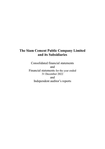 Vorschaubild Siam Cement
 Finanzmitteilung 2022