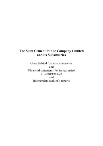 Vorschaubild Siam Cement
 Finanzmitteilung 2023