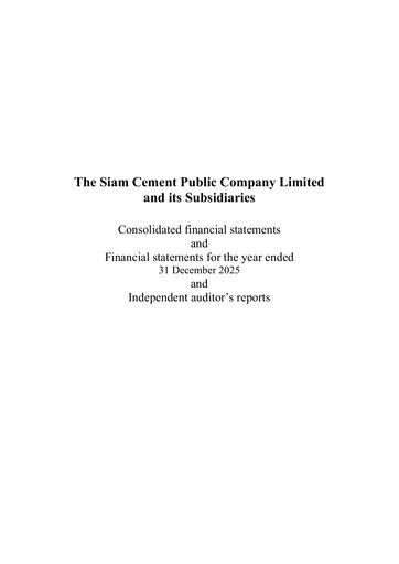 Vorschaubild Siam Cement
 Finanzmitteilung 2025