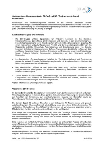 Thumbnail SBF AG ESG Report 2026