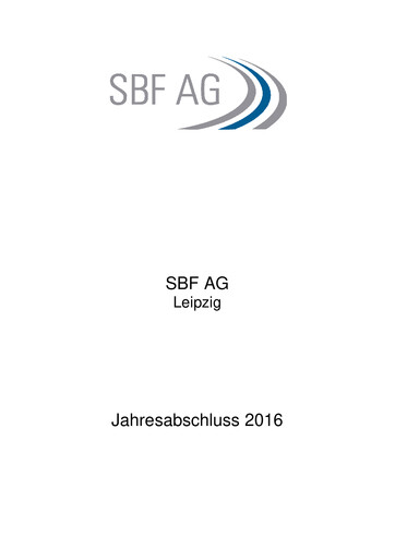 Thumbnail SBF AG Financial Statement 2016