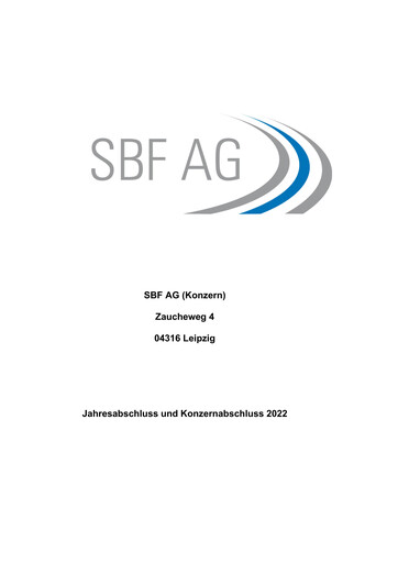 Thumbnail SBF AG Financial Statement 2022