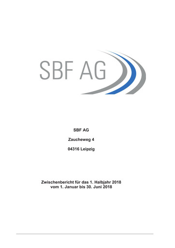 Thumbnail SBF AG Half-year Report 2018-h1
