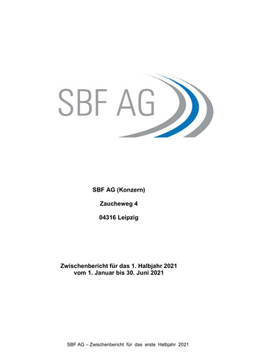 Thumbnail SBF AG Half-year Report 2021-h1
