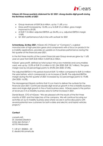 Thumbnail hGears AG Quarterly Report 2021-q1