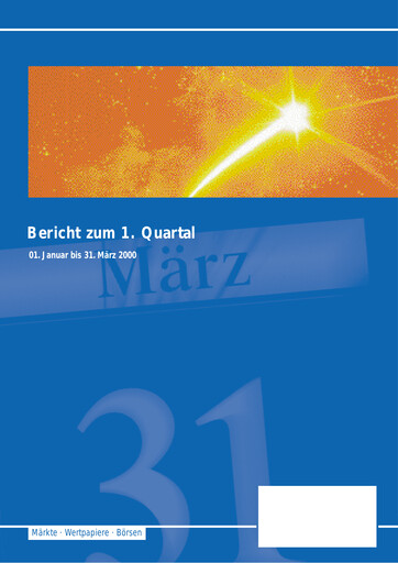 Miniature mwb fairtrade AG Rapport trimestriel 2000-q1