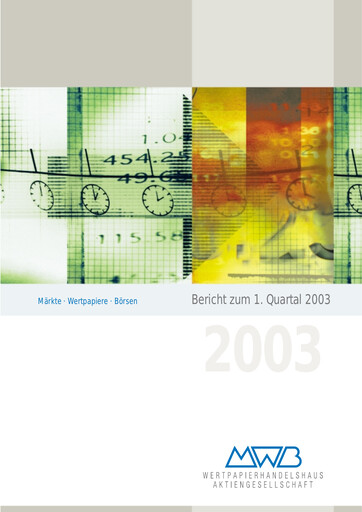 Miniature mwb fairtrade AG Rapport trimestriel 2003-q1