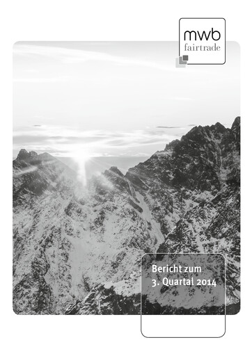 Miniature mwb fairtrade AG Rapport trimestriel 2014-q3