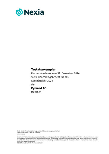 Thumbnail Pyramid AG Financial Report 2024