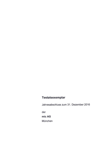 Thumbnail Pyramid AG Financial Statement 2016