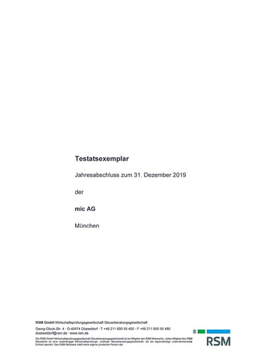 Thumbnail Pyramid AG Financial Statement 2019