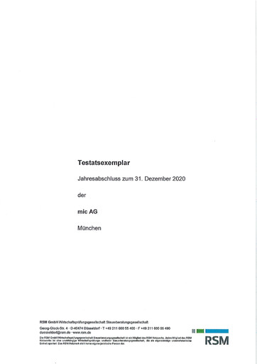 Thumbnail Pyramid AG Financial Statement 2020