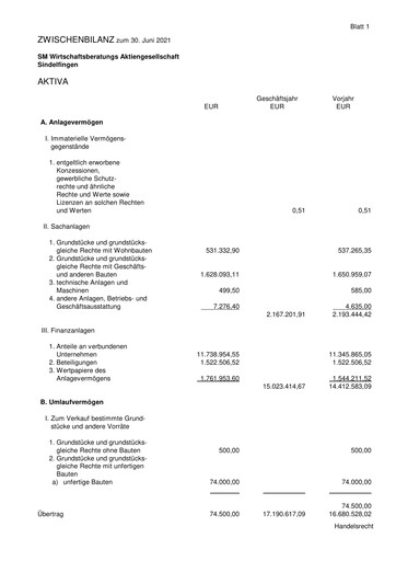 Thumbnail SM Wirtschaftsberatungs AG Half-year Report 2021-h1