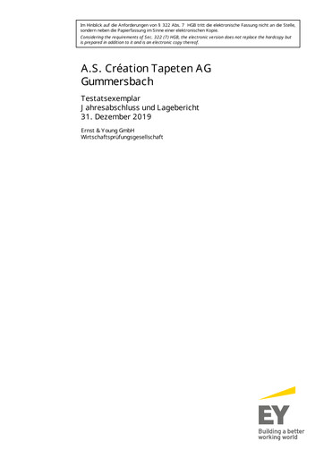 Thumbnail A.S. Création Tapeten Financial Statement 2019