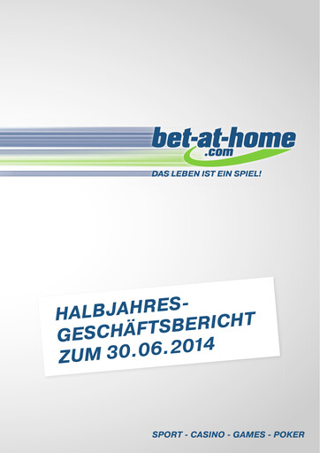 Thumbnail bet-at-home.com Half-year Report 2014-h1