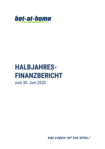 Miniature bet-at-home.com Rapport semestriel 2025-h1