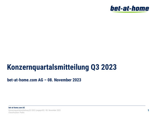 Thumbnail bet-at-home.com Quarterly Report 2023-q3