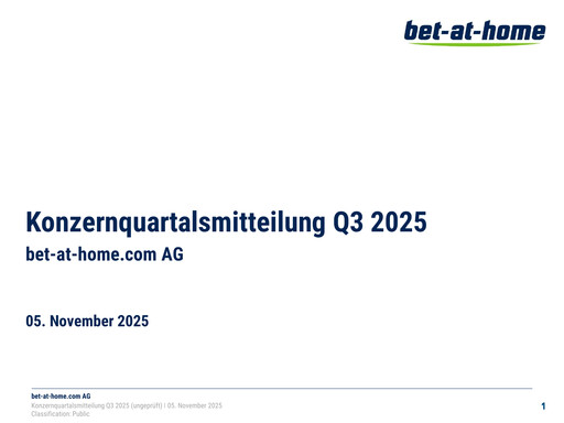 Thumbnail bet-at-home.com Quarterly Report 2025-q3