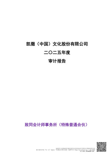 Thumbnail Kaiser (China) Culture Financial Statement 2025