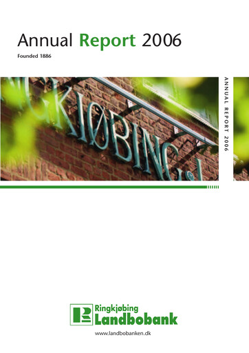 Thumbnail Ringkjøbing Landbobank Annual Report 2006