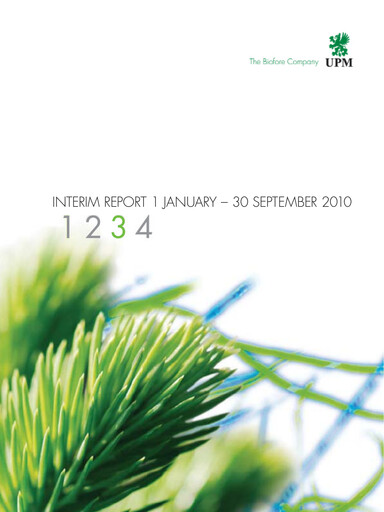 Thumbnail UPM-Kymmene Quarterly Report 2010-q3