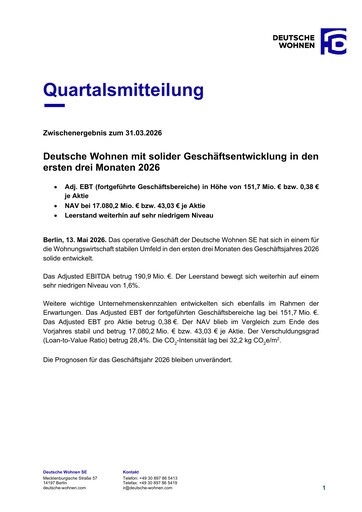 Thumbnail Deutsche Wohnen Quarterly Report 2026-q1