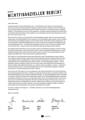 Thumbnail Veganz Group Sustainability Report 2021