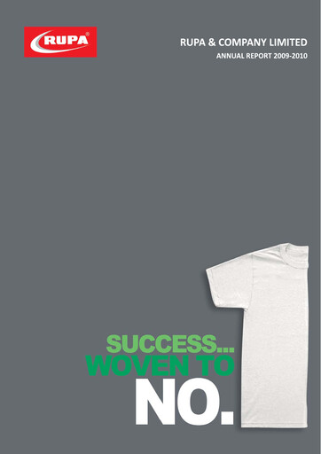 Thumbnail Rupa Company
 Annual Report 2009-2010