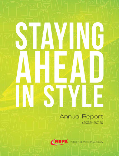 Thumbnail Rupa Company
 Annual Report 2012-2013