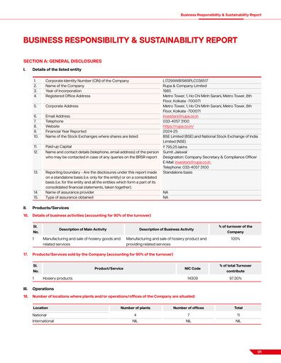 Thumbnail Rupa Company
 ESG Report 2024-2025