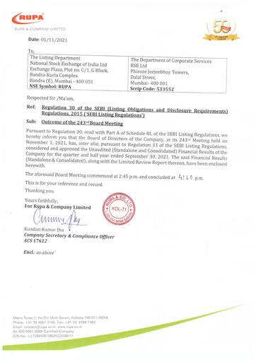 Thumbnail Rupa Company
 Quarterly Report 2021-q2
