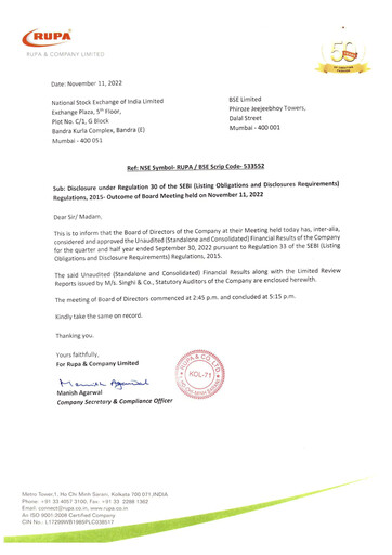 Thumbnail Rupa Company
 Quarterly Report 2022-q2