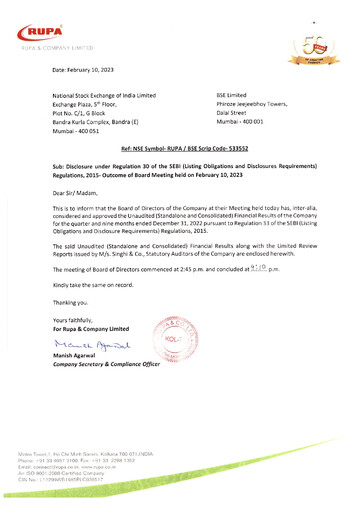 Thumbnail Rupa Company
 Quarterly Report 2022-q3