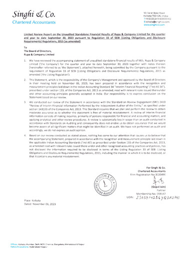 Thumbnail Rupa Company
 Quarterly Report 2023-q2